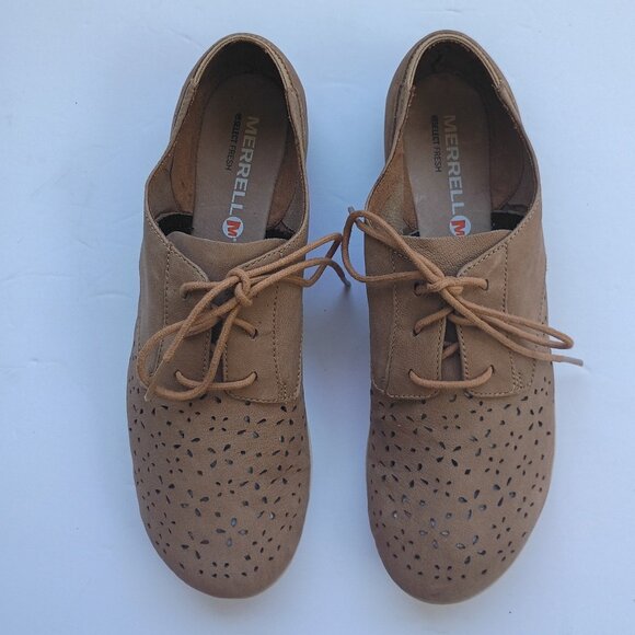 MERRELL Select Grip Select  Fresh Brown Sugar LACE UP Flat Size 8 - Picture 1 of 7